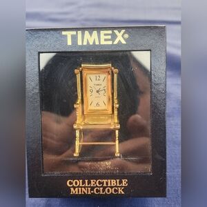 Timex Mini Rocking Chair Gold Tone New Open Box No Battery